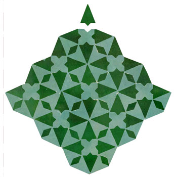 Mosaic House Moroccan tile Trocadero 12-10 Green,   Light Green,    solid zellige, mosaic, zellij, field, pattern, glaze, intricate, traditional, classic 